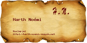 Harth Noémi névjegykártya